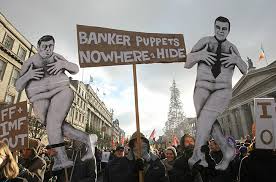 bankers protest